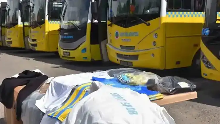 Siirt Belediyesi halk otobüsleri sarı maviye boyandı