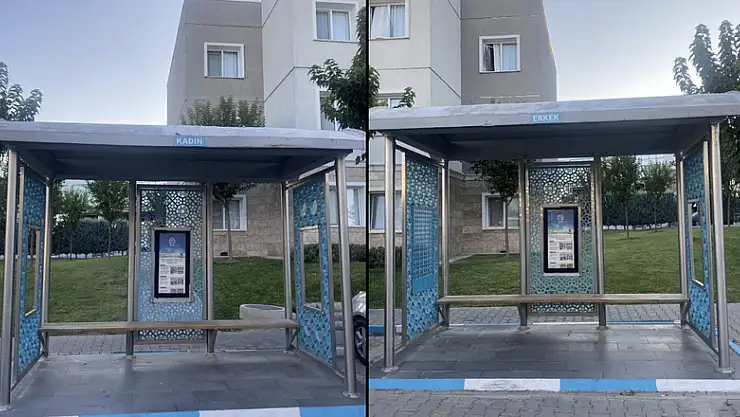 Adıyaman Menzil'de kadın ve erkek otobüs durakları ayrıldı