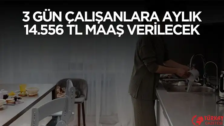 3 gün çalışacak ev hanımlarına 14.556 TL maaş verilecek
