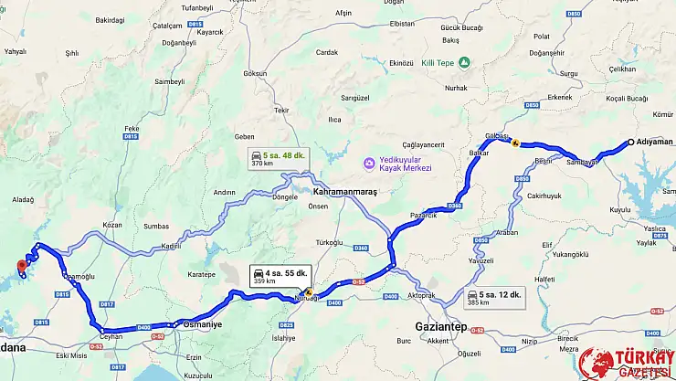 Adıyaman Adana arası kaç km? Otomobil, tren, otobüs ve uçakla kaç saat?