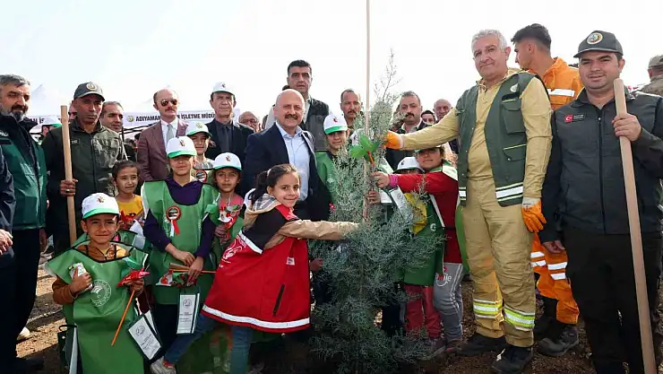 Adıyaman'da 10 bin 500 fidan toprakla buluştu