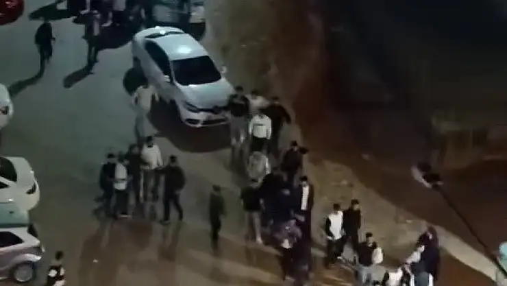 Adıyaman'da sopa, tekme ve yumruklu kavga anları kamerada