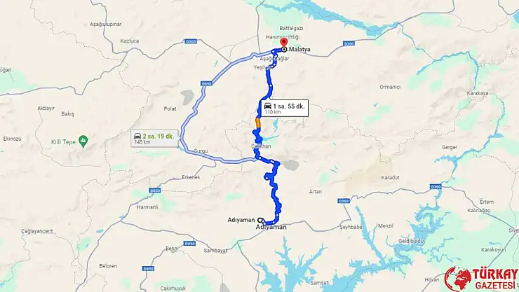 Adıyaman Malatya arası kaç km? Otomobil, tren, otobüs ve uçakla kaç saat?