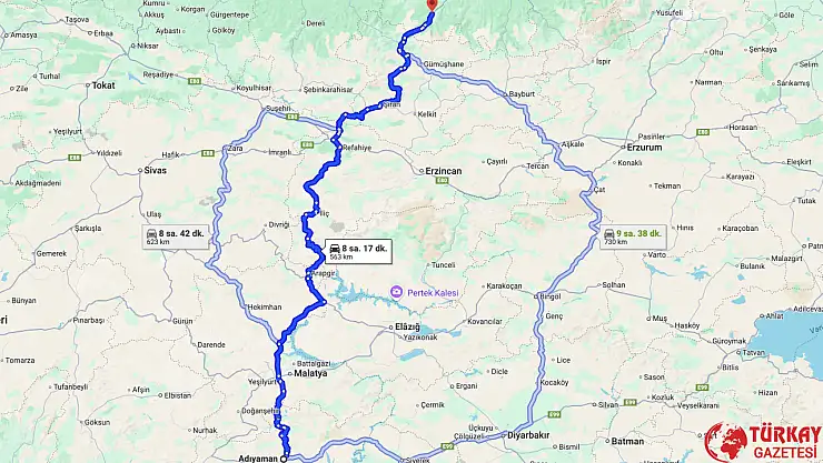 Adıyaman Trabzon arası kaç km? Otomobil, tren, otobüs ve uçakla kaç saat?