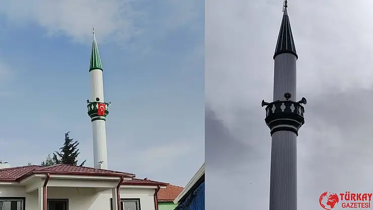 Akçakaya Köyü Camisi yeni minaresine kavuştu