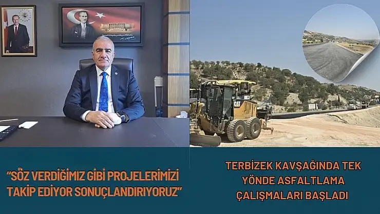 Besni Terbizek Kavşağı'nda asfaltlama çalışmaları başladı