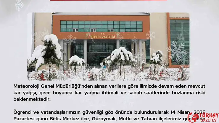 Bitlis'te eğitime kar engeli