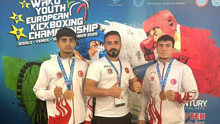 Elazığlı sporcular Avrupa'dan bronz madalya ile döndü