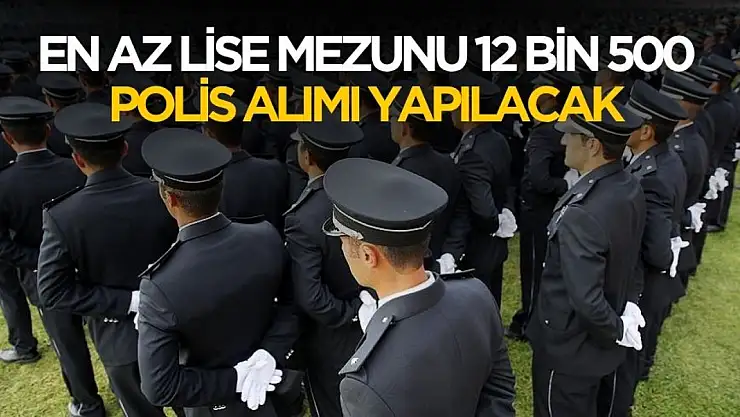 En az lise mezunu 12 bin 500 polis alımı yapılacak