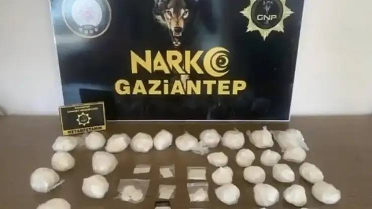 Gaziantep'te 2 kilo metamfetamin ele geçirildi: 2 gözaltı