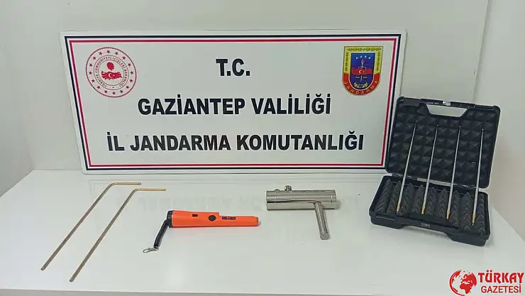 Gaziantep'te kaçak kazı yapan 4 şahıs suçüstü yakalandı