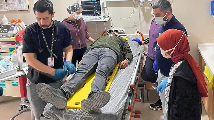 Gölbaşı Devlet Hastanesi'nde turkuaz kod tatbikatı yapıldı