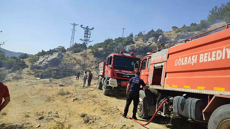 Gölbaşı'nda orman yangını
