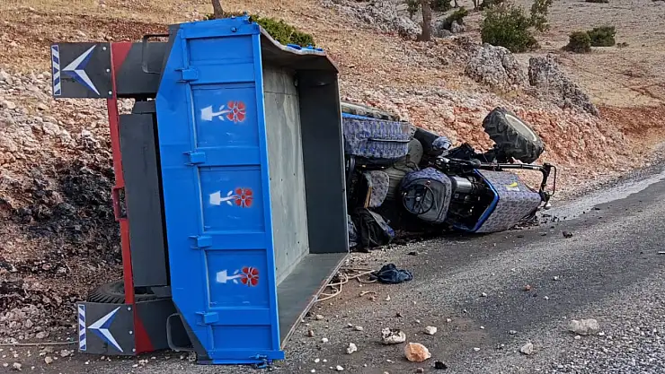 Gölbaşı'nda traktör devrildi: 2 yaralı