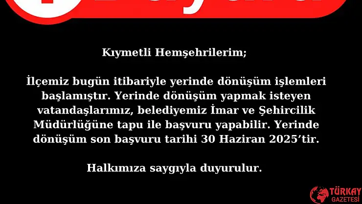 Gölbaşı'nda Yerinde Dönüşüm başlıyor