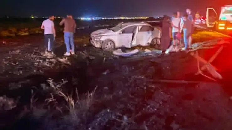 Hilvan'da takla atan otomobilde 3 kişi yaralandı