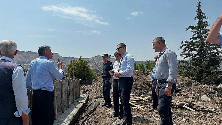 Kaymakam Yıldız İnlice sağlık evi inşaatını yerinde inceledi