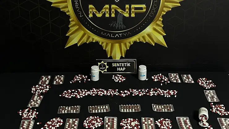 Malatya'da 898 adet uyuşturucu hap ele geçirildi: 2 gözaltı