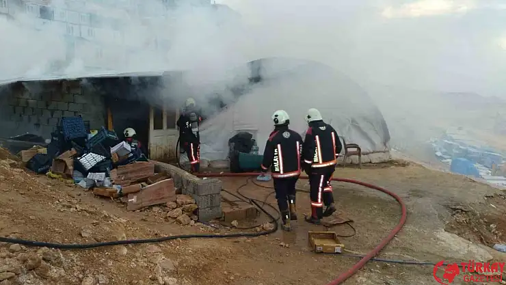 Malatya'da çadır yangını