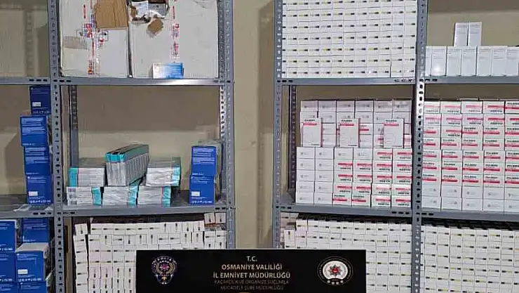 Osmaniye'de 2,5 milyon TL değerinde kaçak ilaç operasyonu