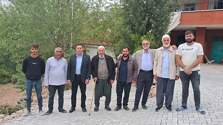 Pınarbaşı köyünde sokaklar kilitli parke taşıyla döşendi
