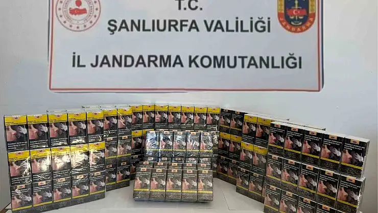 Şanlıurfa'da bin 496 paket gümrük kaçağı sigara ele geçirildi
