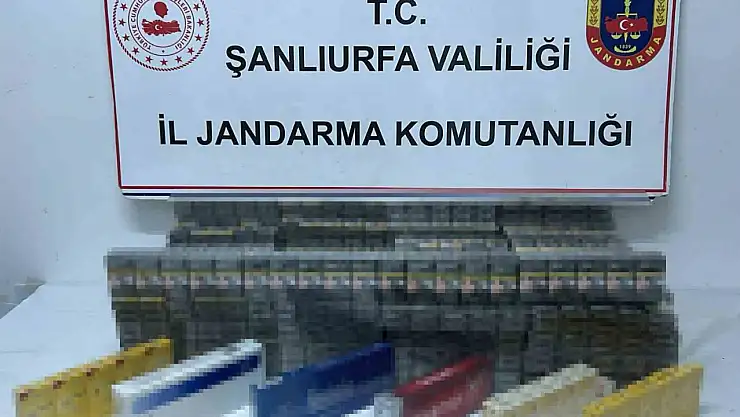 Şanlıurfa'da bin 960 paket kaçak sigara ele geçirildi