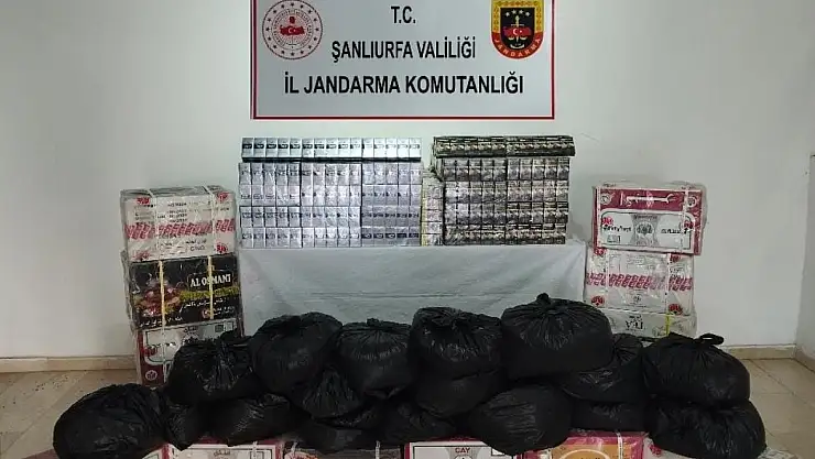 Şanlıurfa'da kaçak çay ve sigara ele geçirildi