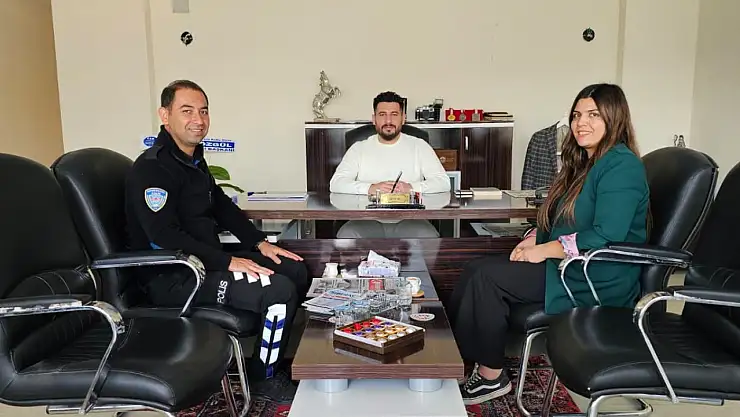 Toplum Destekli Büro amirliğinden Türkay Gazetesine ziyaret