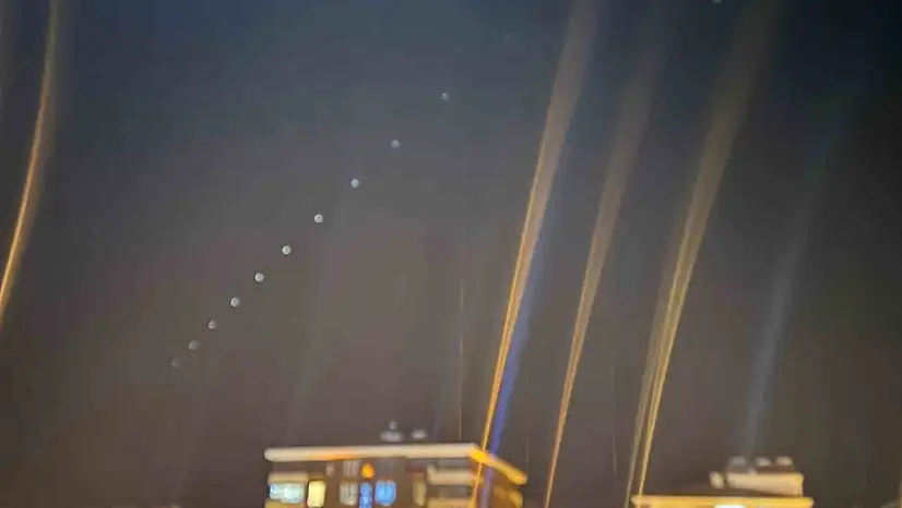 Besni semalarında starlink uyduları görüntülendi