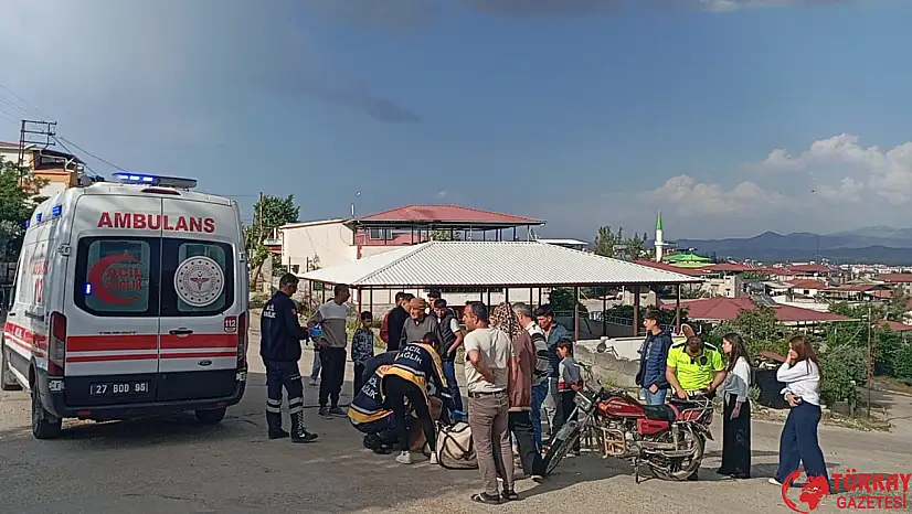 Gaziantep'te motoru deviren yaşlı adam yaralandı