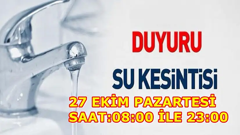 Gölbaşı'nda su kesintisi olacak