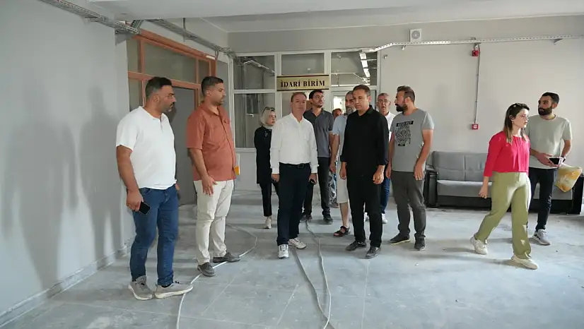 İl Müdürü Tosun, Rekabet Kurumu Ortaokulu inşaatında incelemelerde bulundu