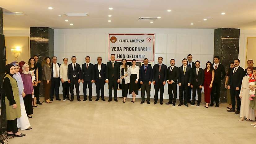 Kahta'da görev yeri değişen hakim ve savcılar için veda yemeği programı düzenlendi