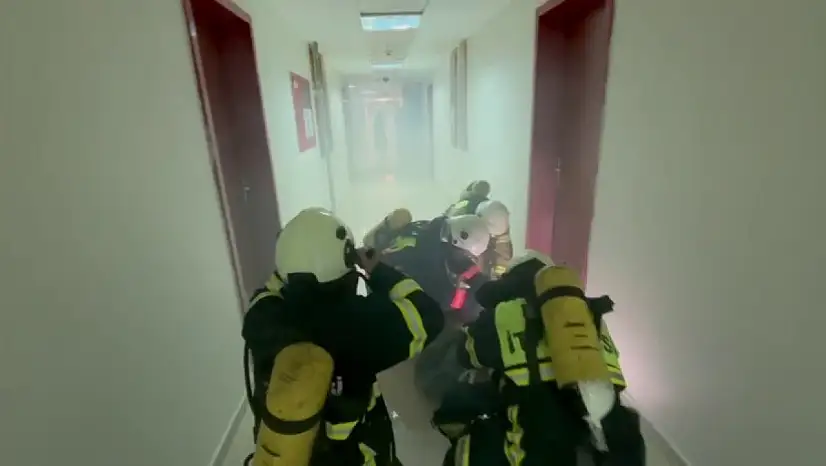 KYK yurtlarında yangın tatbikatı gerçeği aratmadı