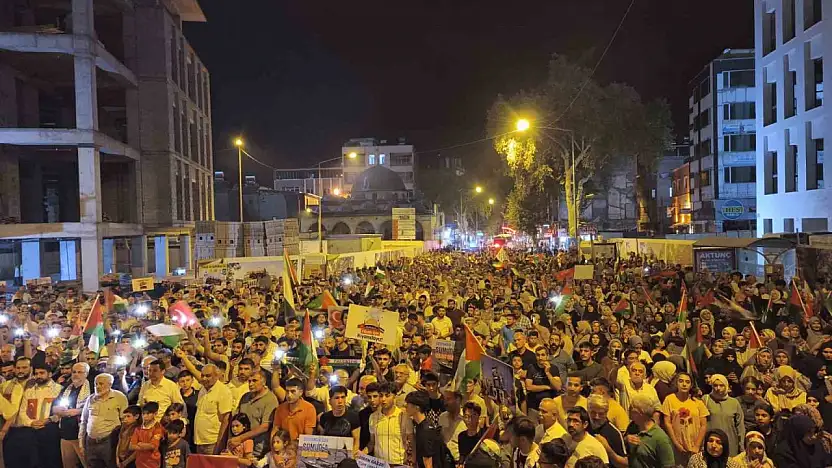 Adıyaman'da Filistin için dayanışma yürüyüşü