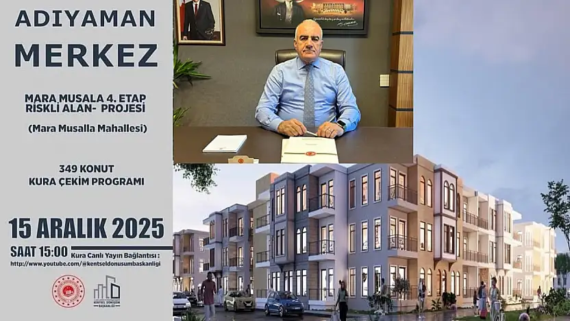 Adıyaman'da kura çekimi heyecanı yaşanacak