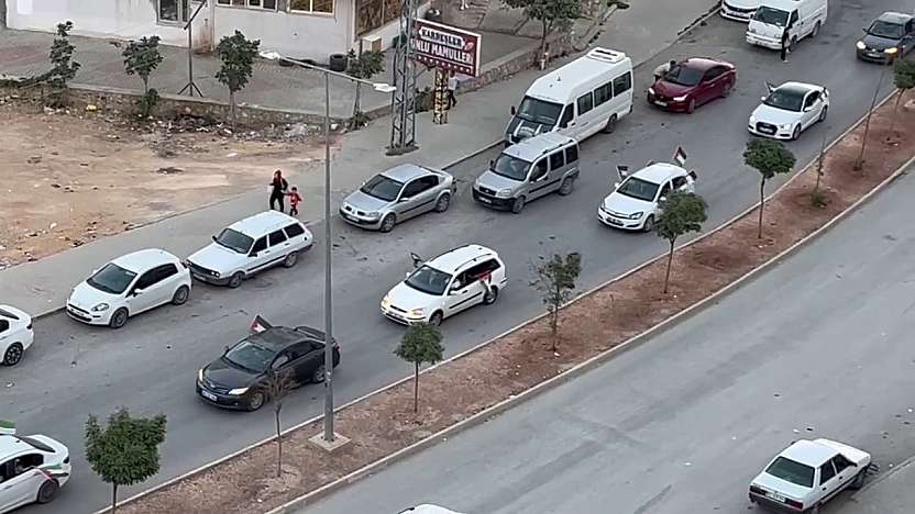 Besni'de Gazze'ye destek konvoyu düzenlendi