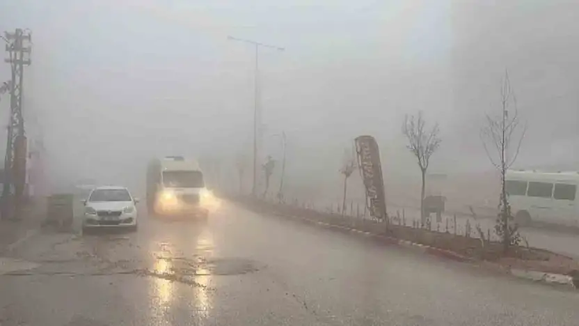 Besni'de yoğun sis etkili oldu