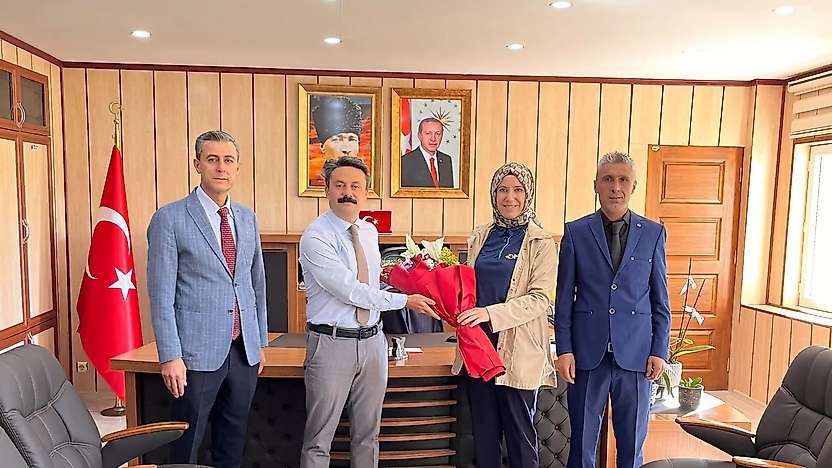Besni PTT İlçe müdürlüğü heyetinden Kaymakam Aslan'a ziyaret