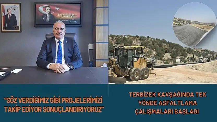 Besni Terbizek Kavşağı'nda asfaltlama çalışmaları başladı