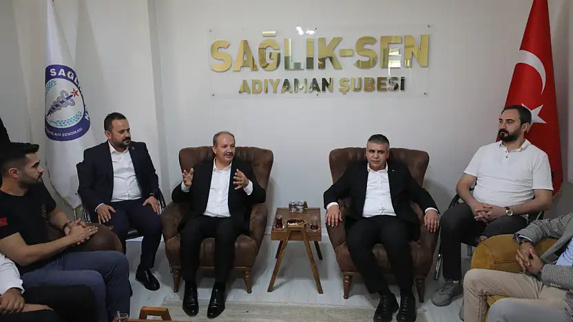 Doğan'dan ve Barutçu'dan Sağlık-Sen Adıyaman Şubesine ziyaret