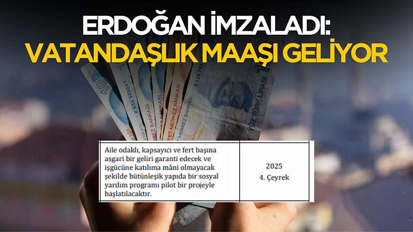 Erdoğan kararı imzaladı! Vatandaşlık maaşı geliyor