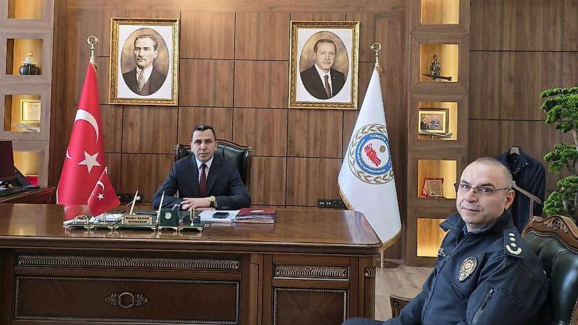 Gölbaşı İlçe Emniyet Müdürü Cahit Kılıçaslan'dan Kaymakam Algın' ziyaret
