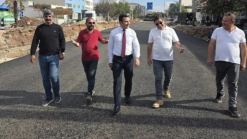 Gölbaşı'nda Adıyaman kavşağında asfalt çalışması