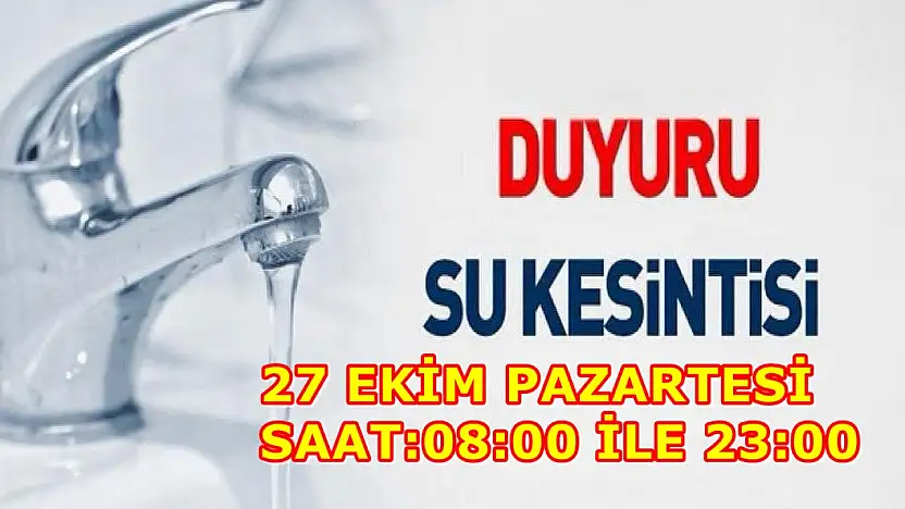 Gölbaşı'nda su kesintisi olacak