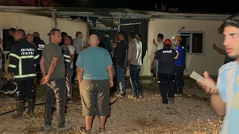 İşçilerin kaldığı yatakhanede yangın