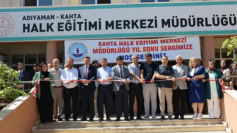 Kahta İlçe Halk Eğitim Merkezi kursiyerlerinden yıl sonu sergisi