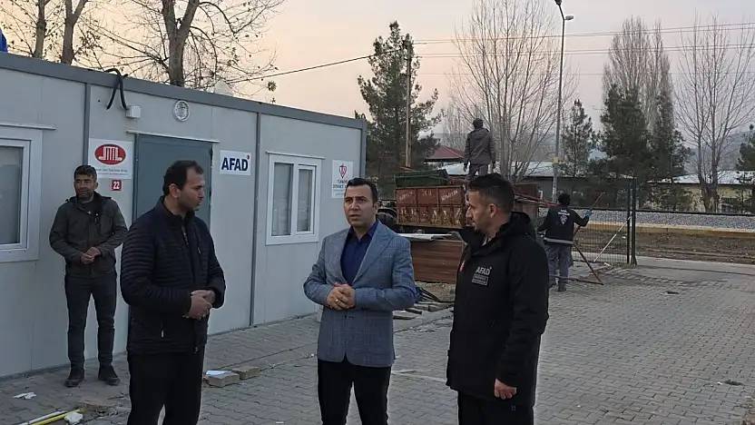 Kaymakam Algın, Diyanet Konteyner Kentte incelemelerde bulundu