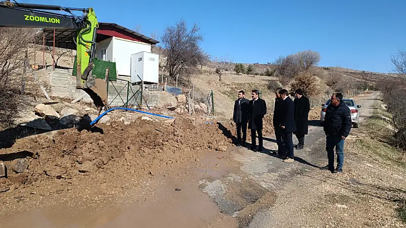 Kaymakam Aslan İshale ve Enerji hattı yapım çalışmalarını inceledi